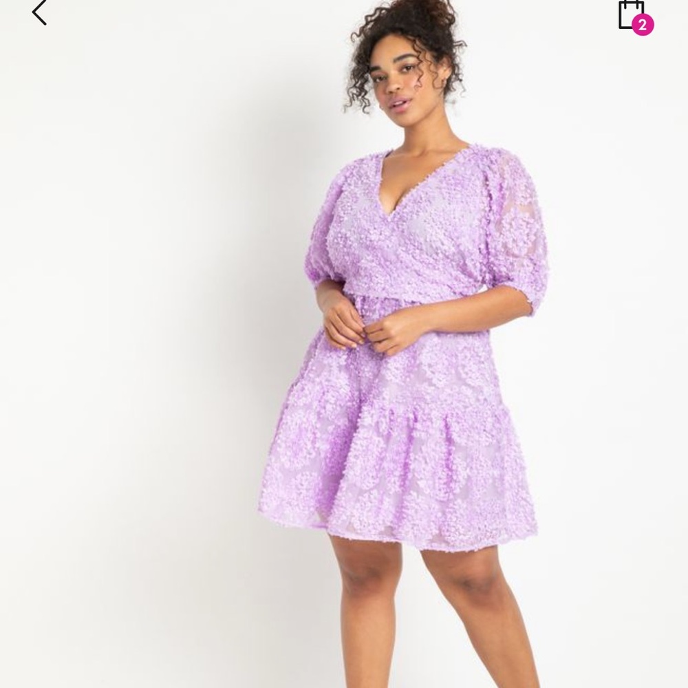ELOQUII Sheer Mini Dress NWT